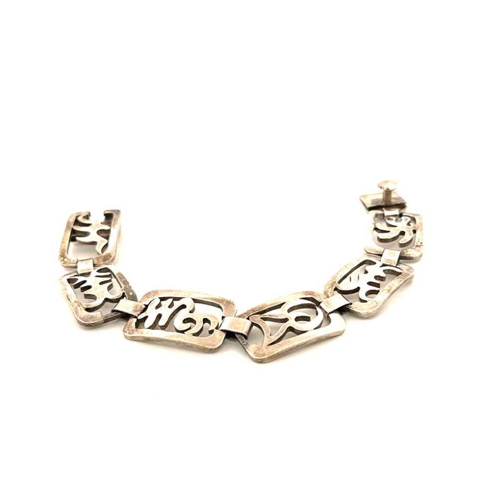 Taxco Mexico 925 Sterling Silver Link Bracelet 38.9G - Picture 10 of 15